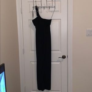 Black one shoulder prom dress